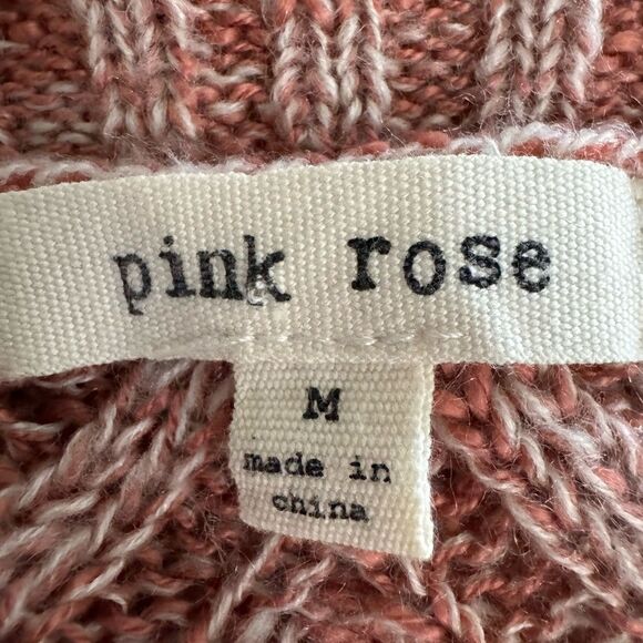 Pink Rose V-Neck Sweater - Warm Rust - Picture 5 of 5
